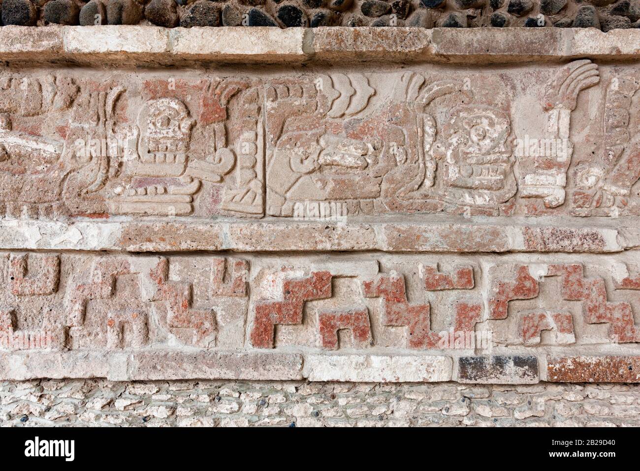 Relife of pyramid, Tula archaeological site, Toltec archaeological site ...
