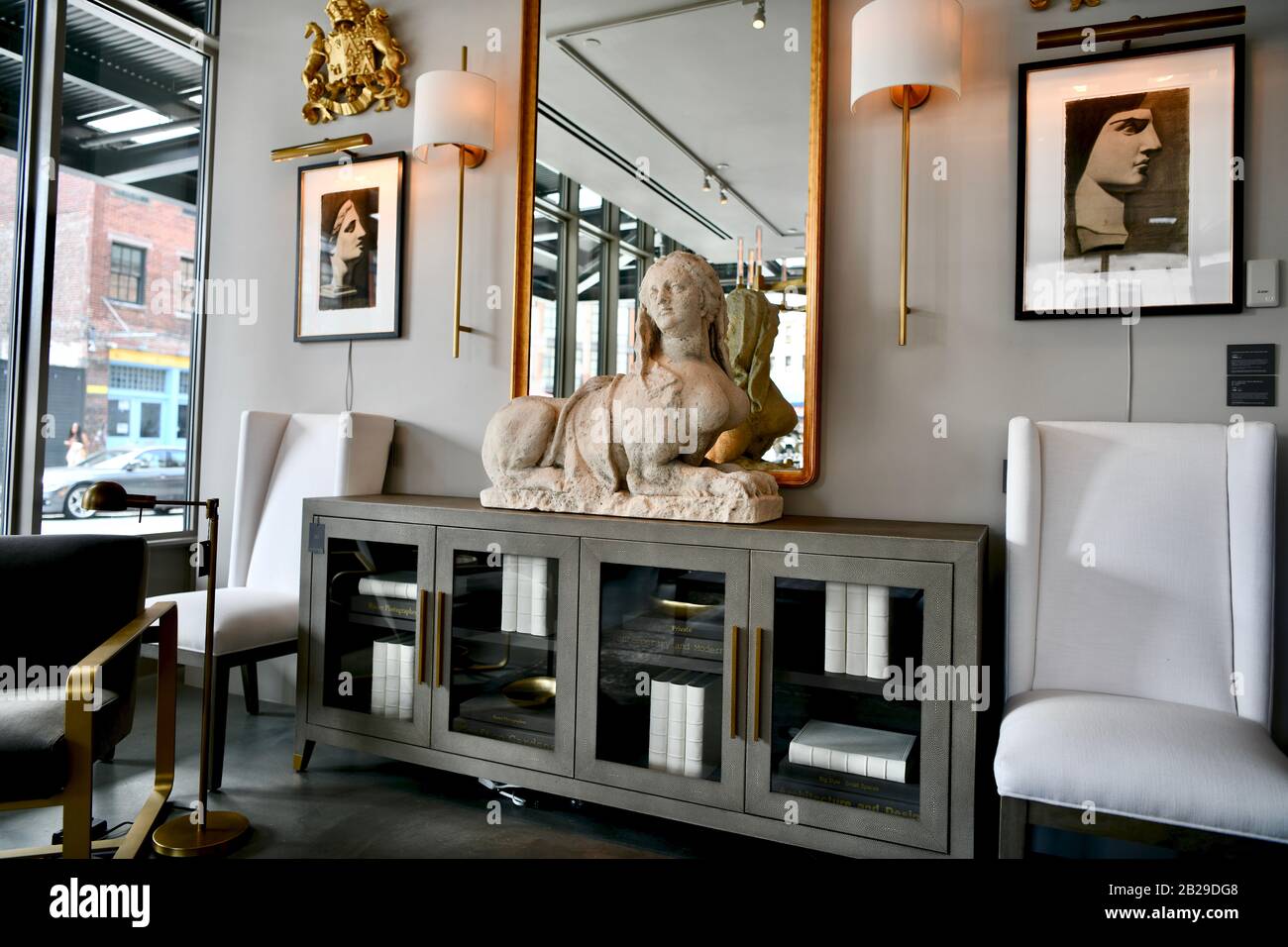 Restoration Hardware flagship store interior NYC USA Stock Photo