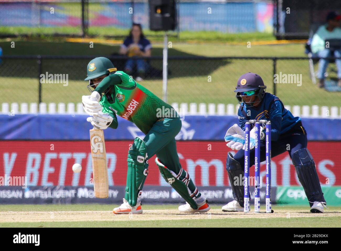 Junction Oval, Melbourne, Australia. 02nd Mar, 2020. ICC Womens T20 World Cup Game 17- Sri Lanka Women Playing Bangladesh Women-Bangladesh Player Nigar Sultana Joty Hits the ball During the Game - Image Credit: brett keating/Alamy Live News Stock Photo