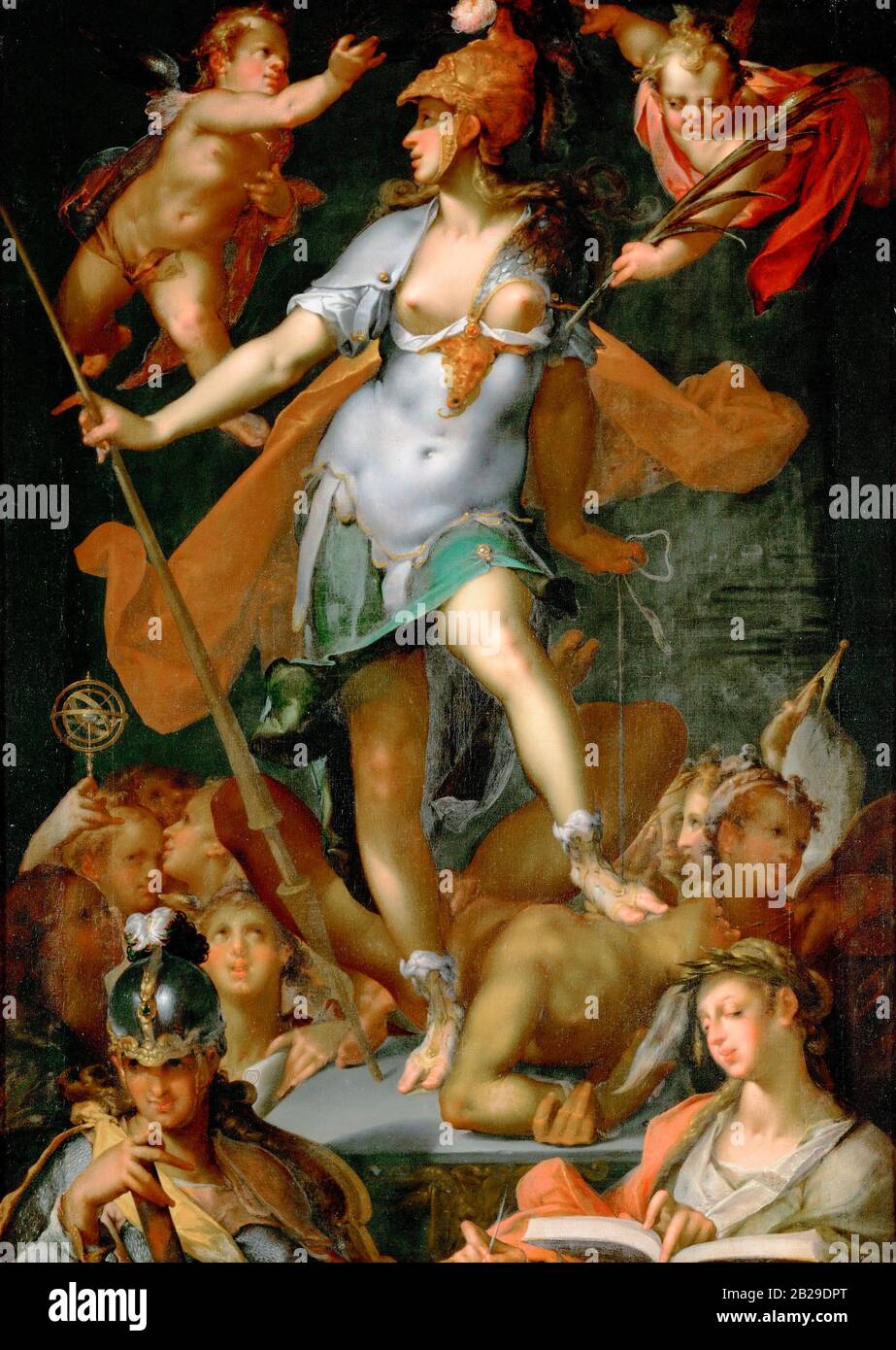 Minerva Victorious over Ignorance - Bartholomeus Spranger, 1591 Stock Photo