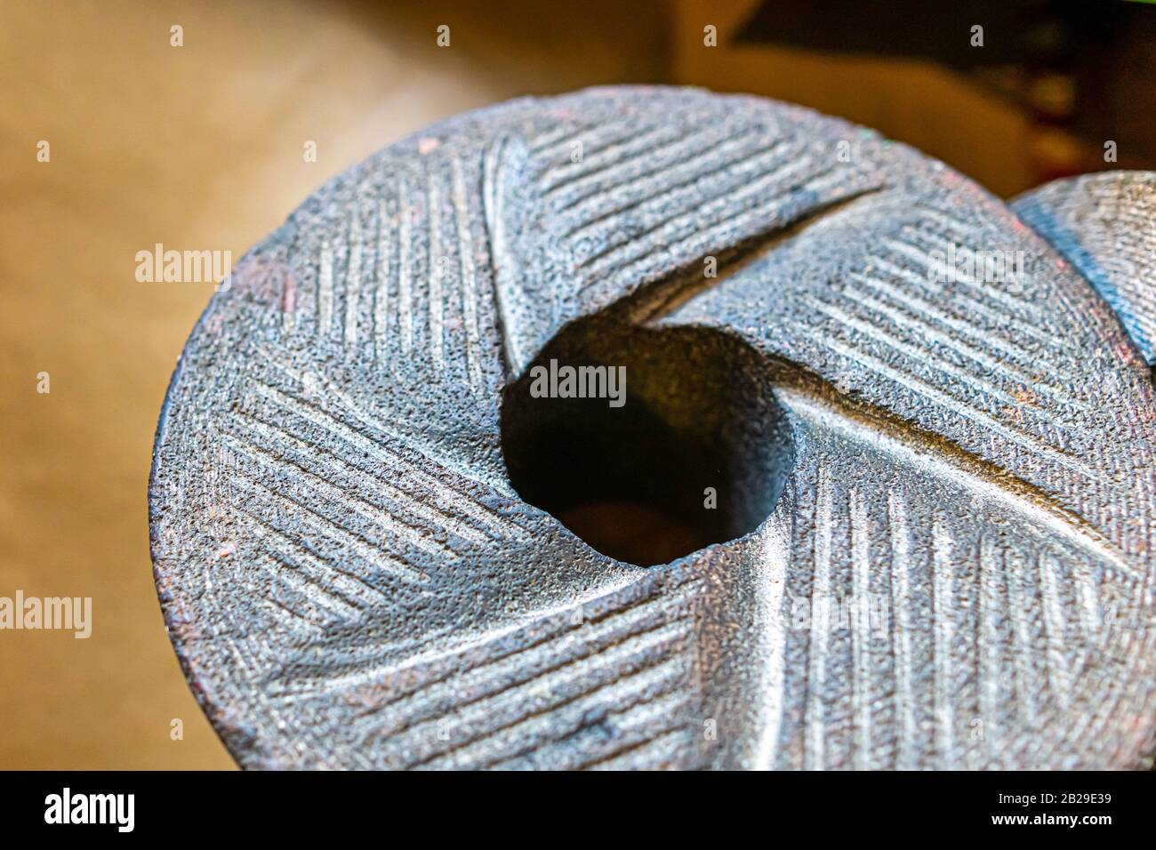 Chocolate grinding stone for MexicanStyle American Craft Chocolate