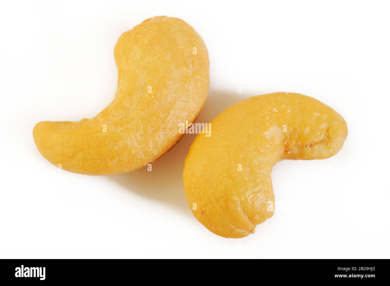 salted cashew nut on white background Stock Photo
