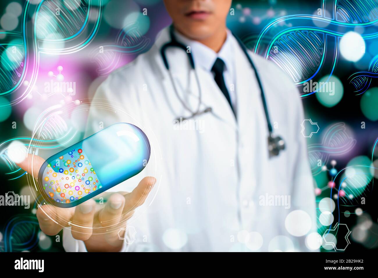 doctor  hands showing science  and medicine  concepts Stock Photo