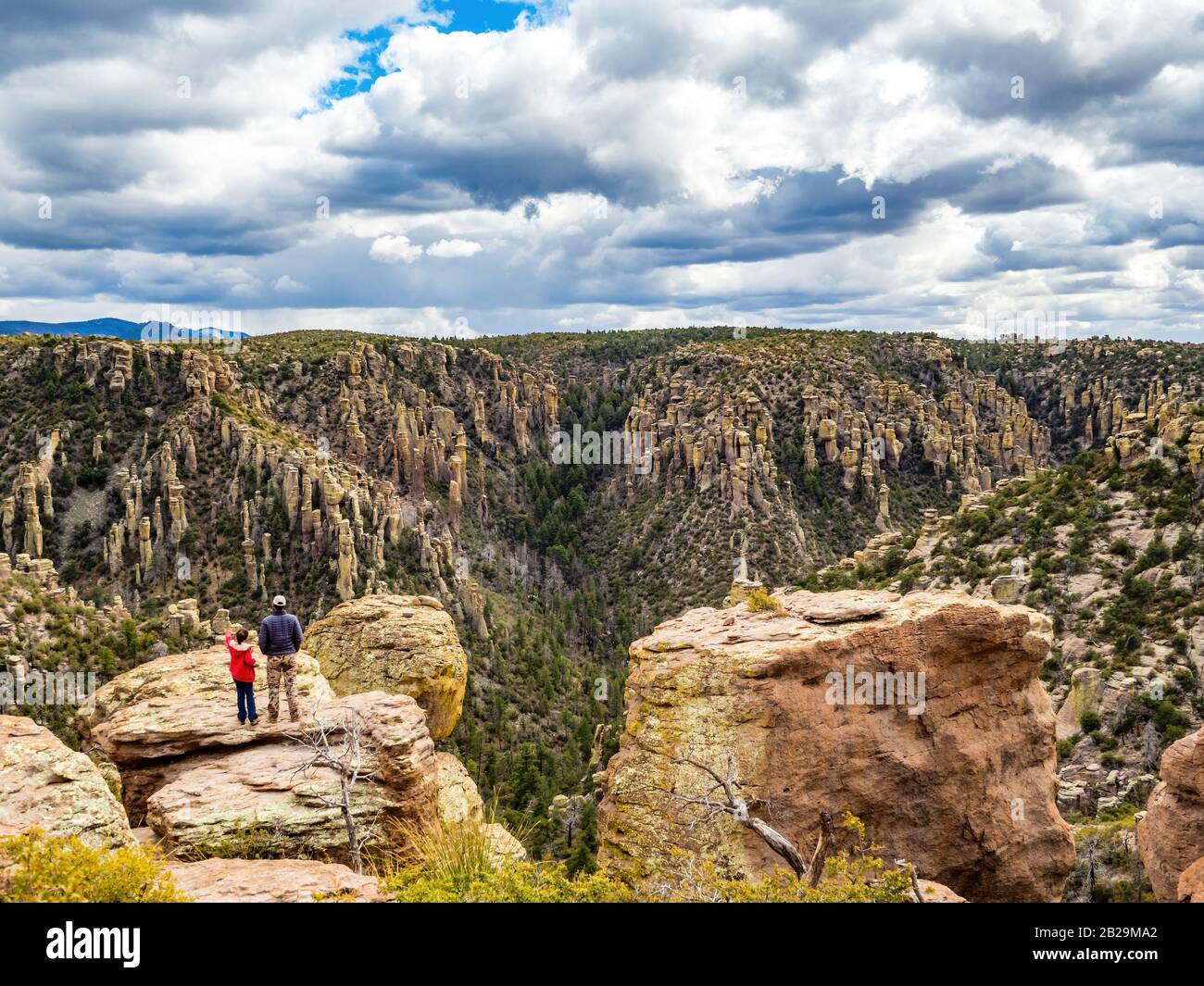 hiking through the rock formations at Chiricahua National Monument park ...