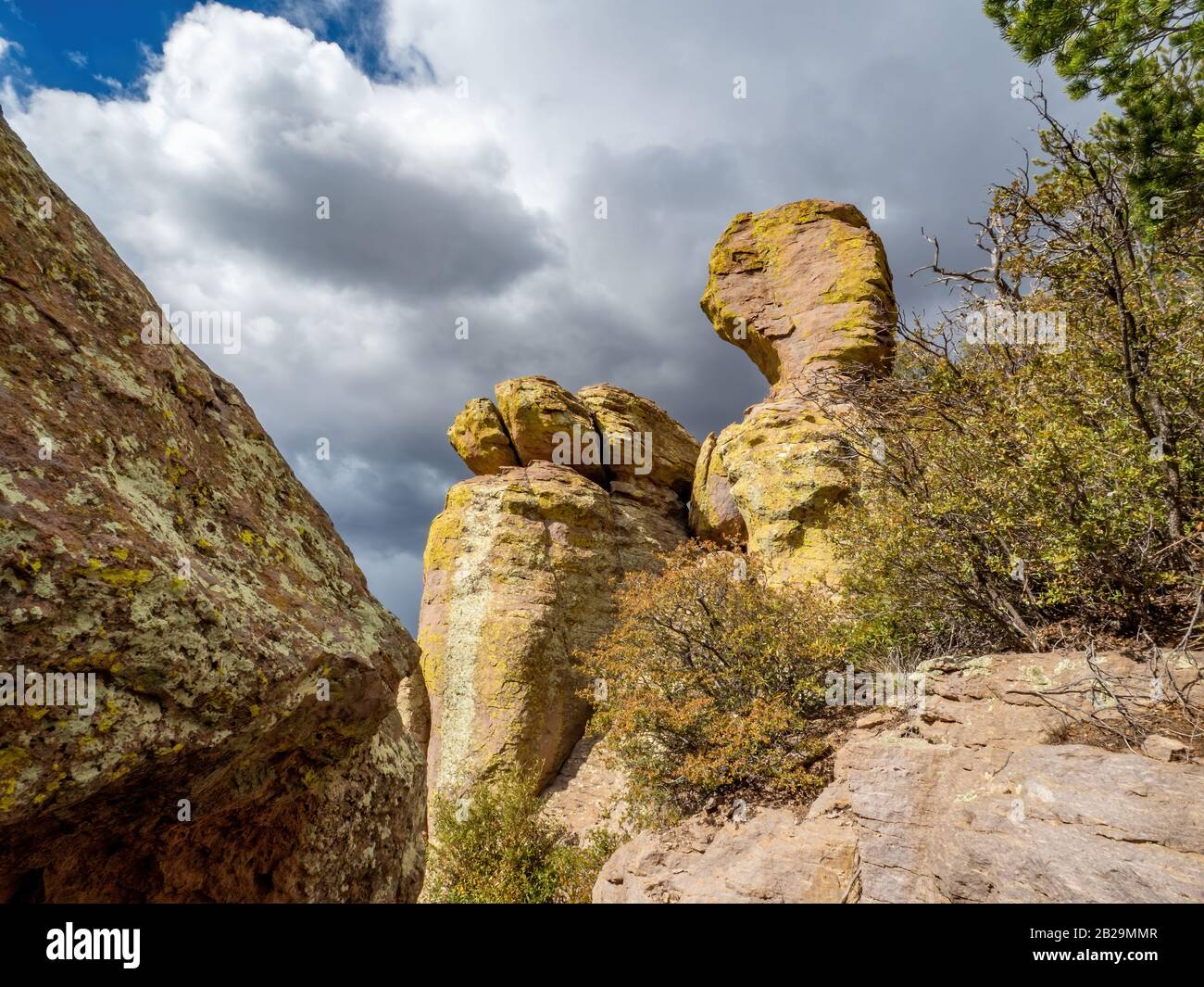 hiking through the rock formations at Chiricahua National Monument park ...