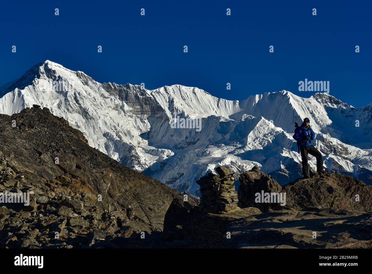 Snow mountain man climbing hi-res stock photography and images - Alamy