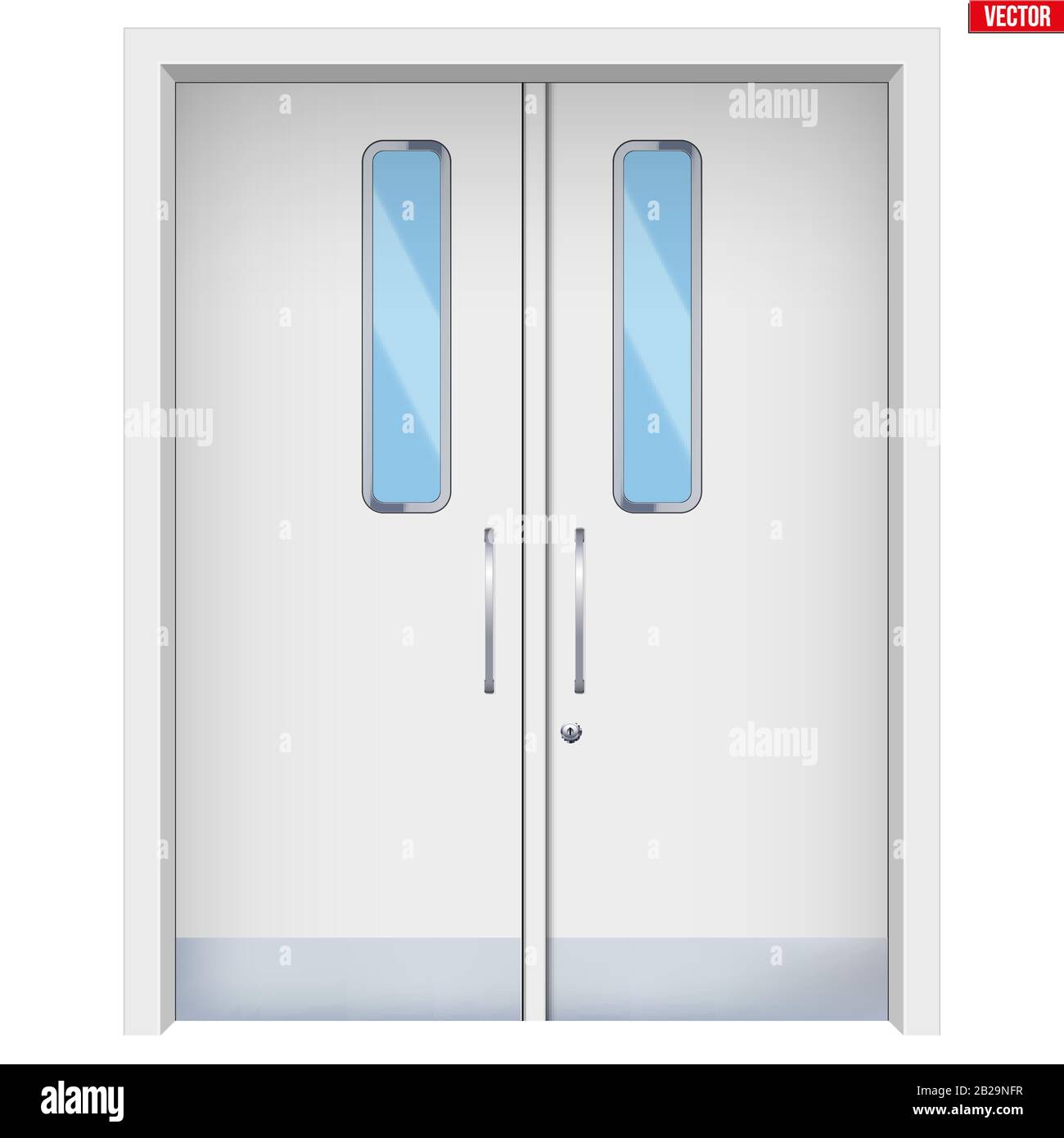 Hospital double doors Stock Vector Image & Art - Alamy