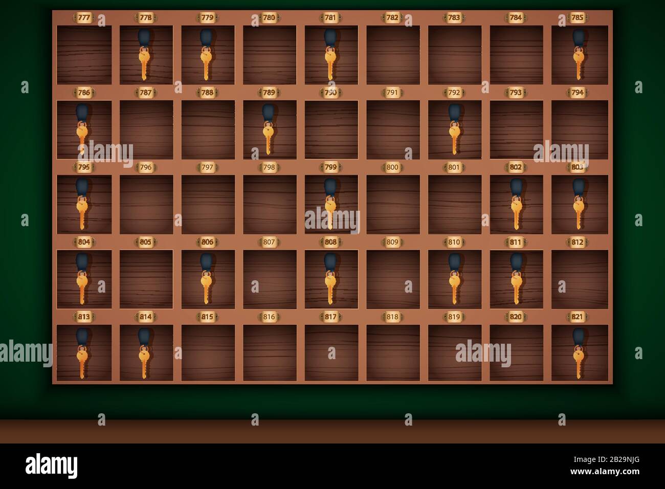 Hotel room reservation rack Stock Vector Images Alamy