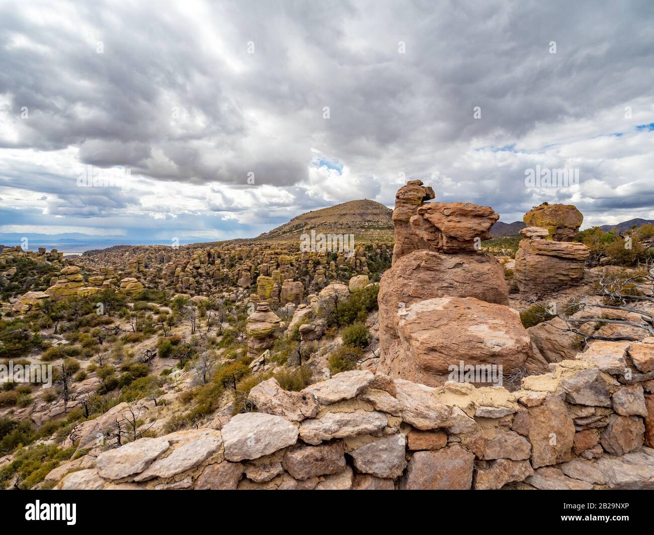 hiking through the rock formations at Chiricahua National Monument park ...