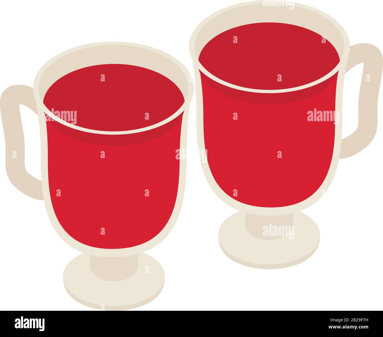 Hot drink icon, isometric style Stock Vector