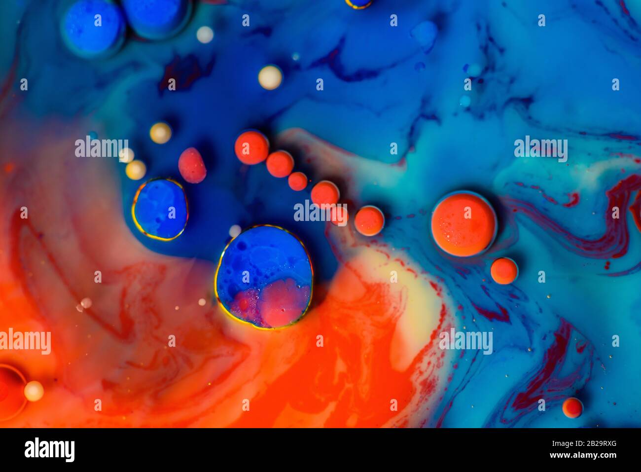 Abstract texture paint background. Abstract blue. Colorful gradient colors.  Paint bubbles abstract. Stock Photo