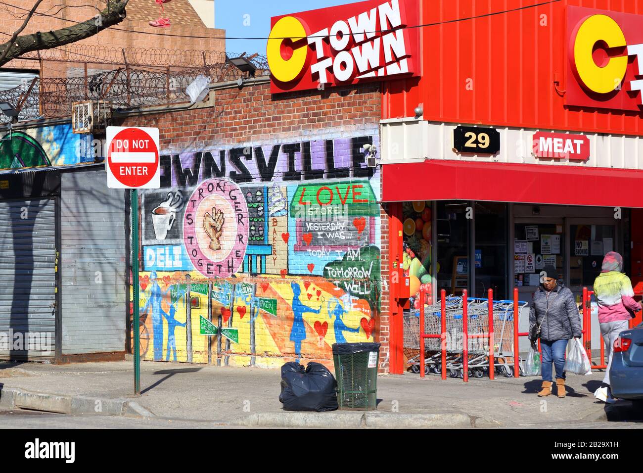 CTown Supermarket, 29 Belmont Ave, Brooklyn, NY. exterior of a