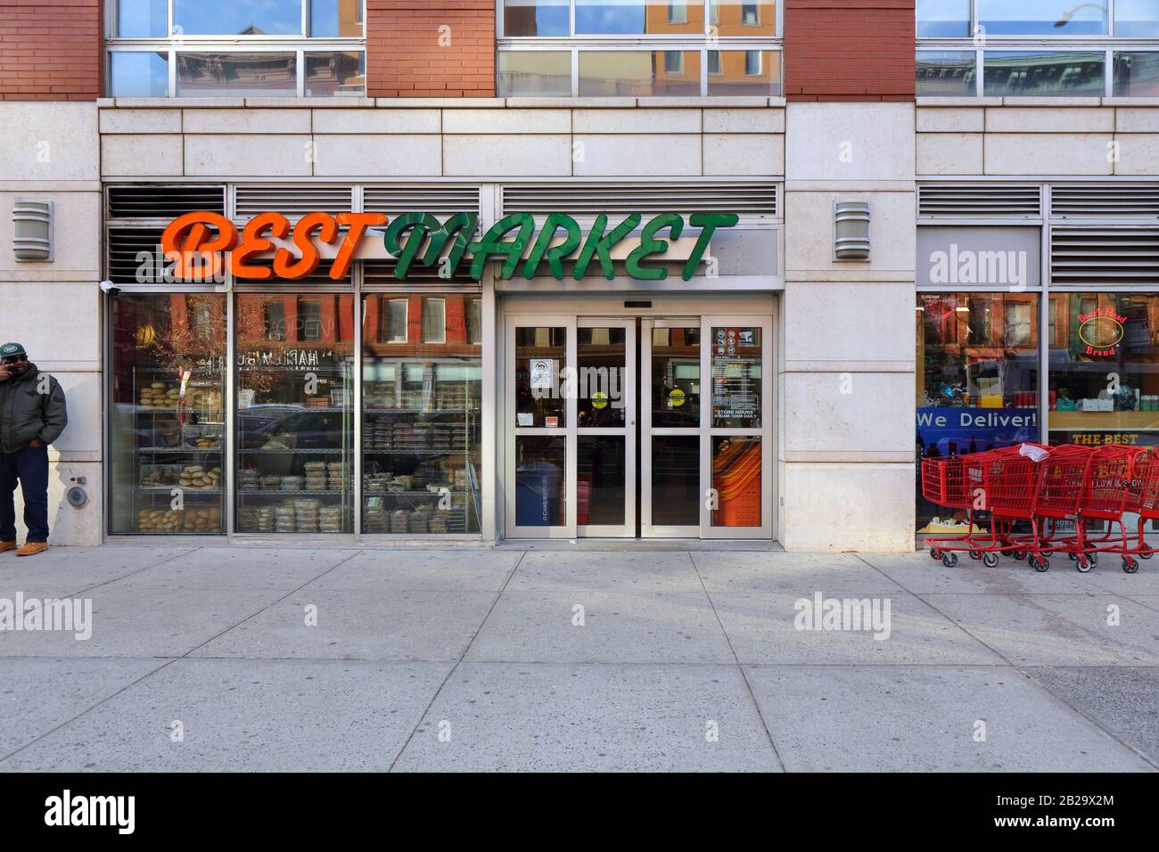 [historical storefront] Best Market, 2187 Frederick Douglass Boulevard, New York. NYC storefront photo of a supermarket in Harlem. Stock Photo