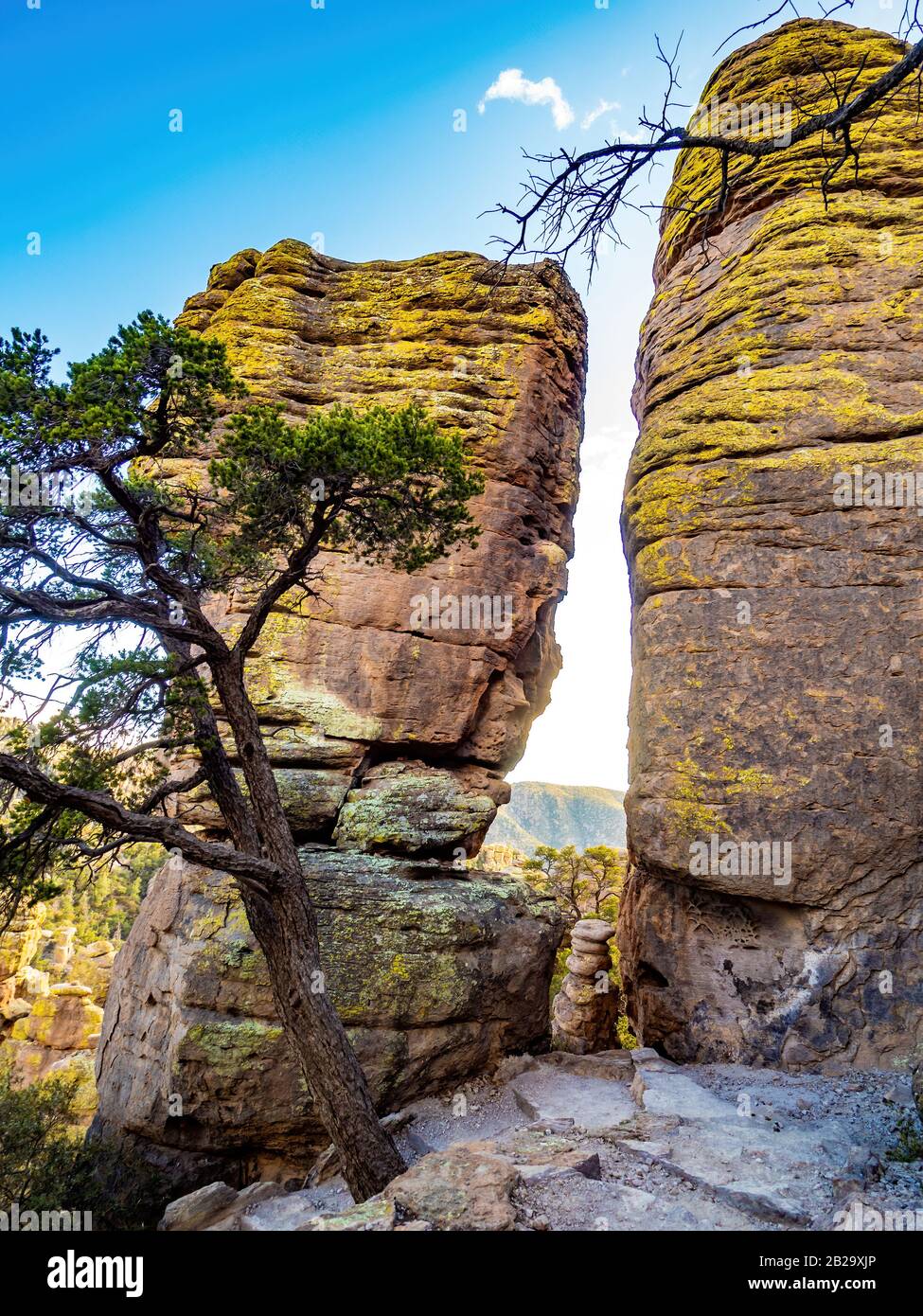hiking through the rock formations at Chiricahua National Monument park ...