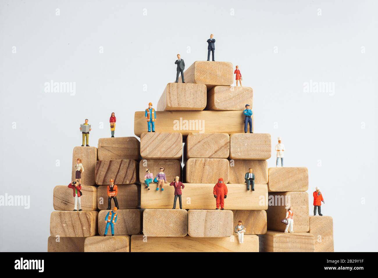 Miniature figure toys recruitment or jobs available concept. Various