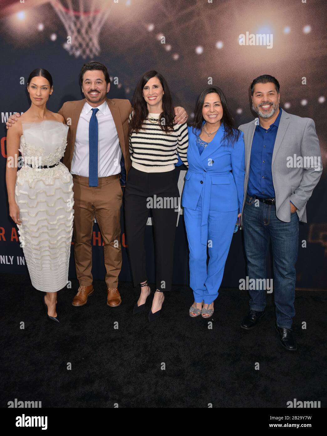 Los Angeles, USA. 01st Mar, 2020. Janina Gavankar, Al Madrigal, Michaela Watkins, Yeniffer Behrens and Sal Velez Jr. 077 attend the premiere of Warner Bros Pictures' " The Way Back" at Regal LA Live on March 01, 2020 in Los Angeles, California. Credit: Tsuni/USA/Alamy Live News Stock Photo