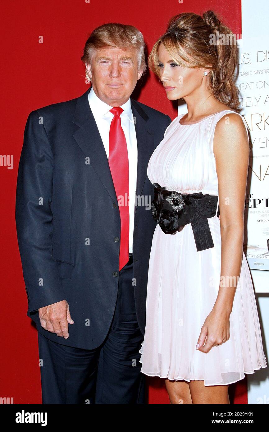 New York, NY, USA. 19 August, 2009. Donald Trump, and his wife, Melania ...