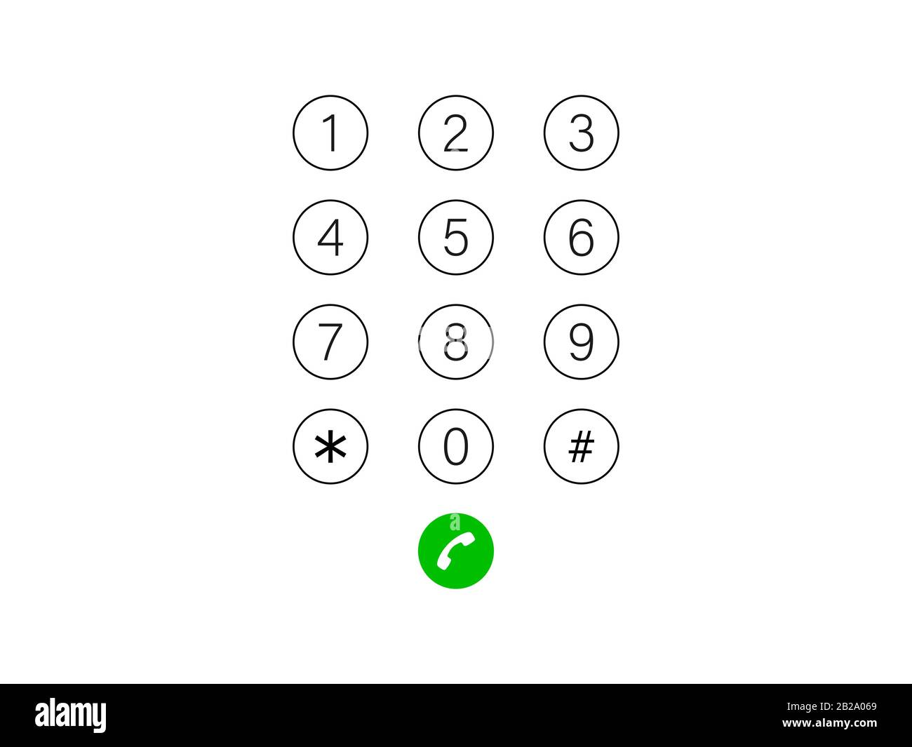 Interface keypad, numbers icon. Vector illustration, flat design. Stock Vector