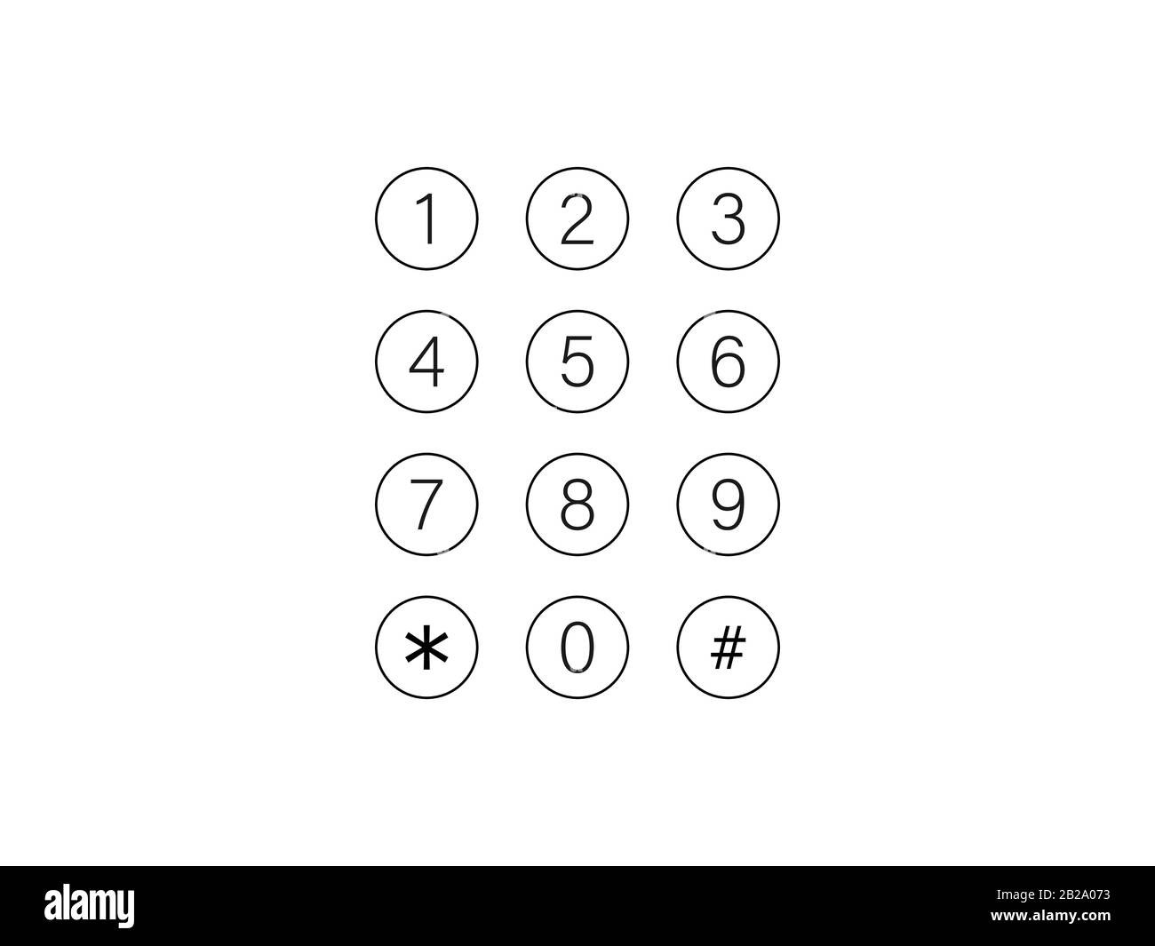 Interface keypad, numbers icon. Vector illustration, flat design. Stock Vector