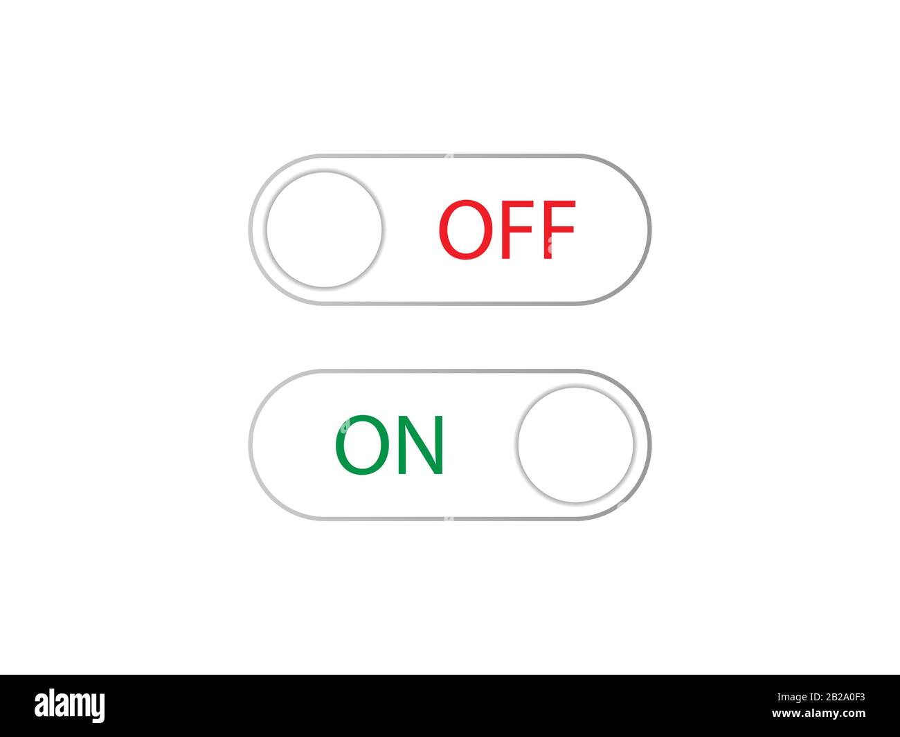 Off, on, toggle icon, button. Vector illustration Stock Vector Image ...