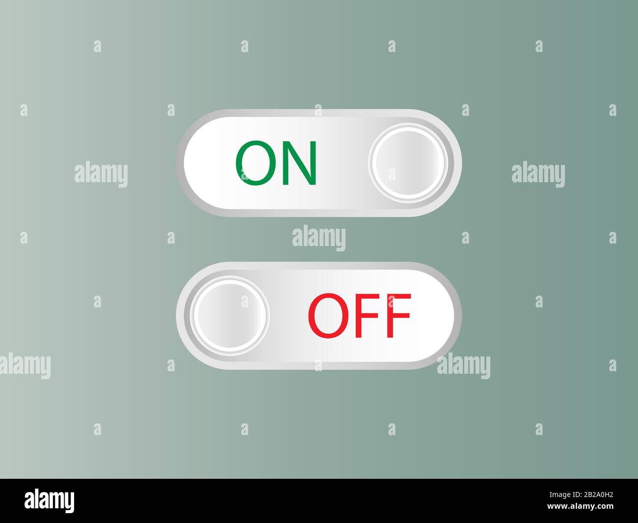 Off, on, toggle icon, button. Vector illustration Stock Vector Image ...