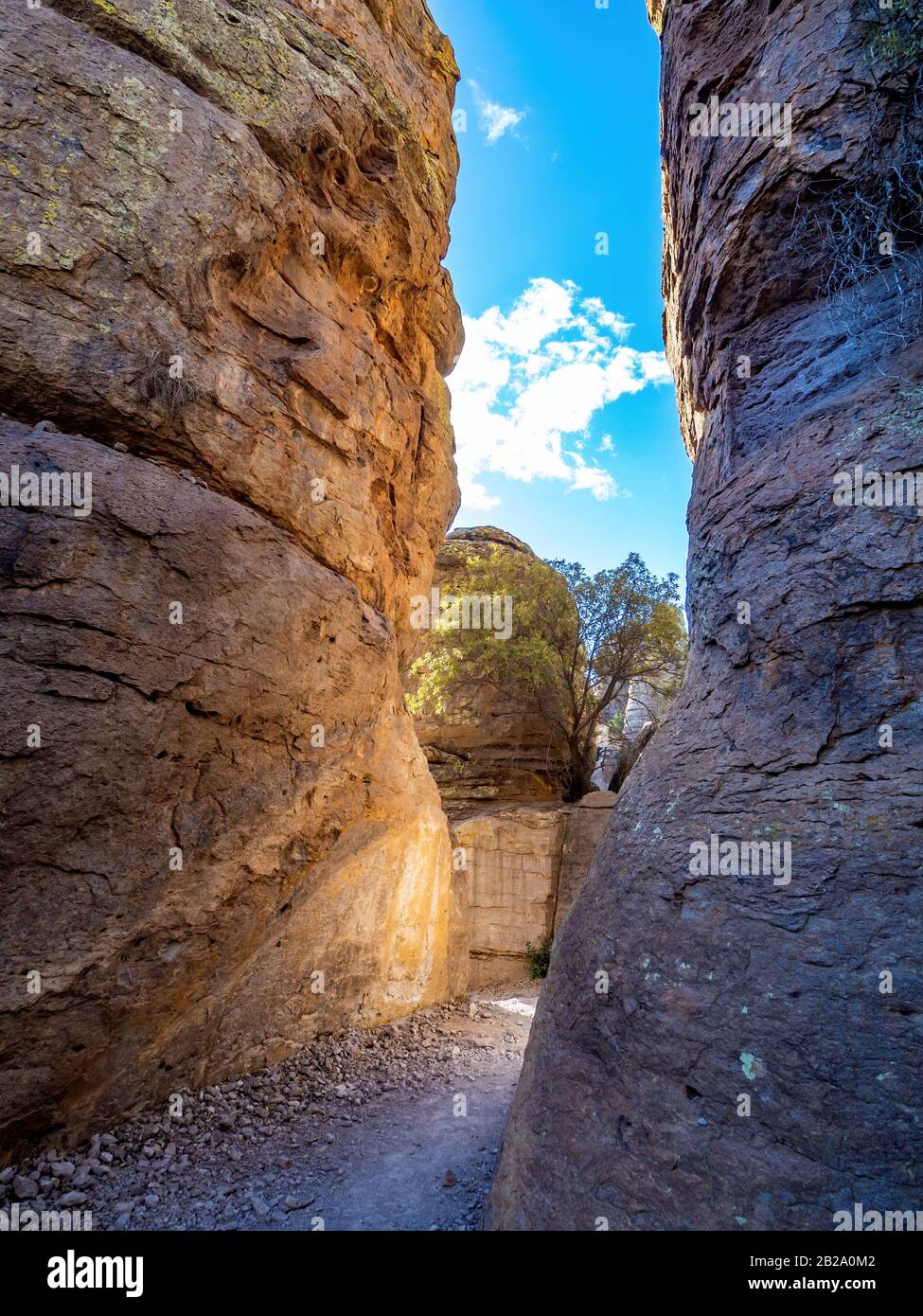 hiking through the rock formations at Chiricahua National Monument park ...