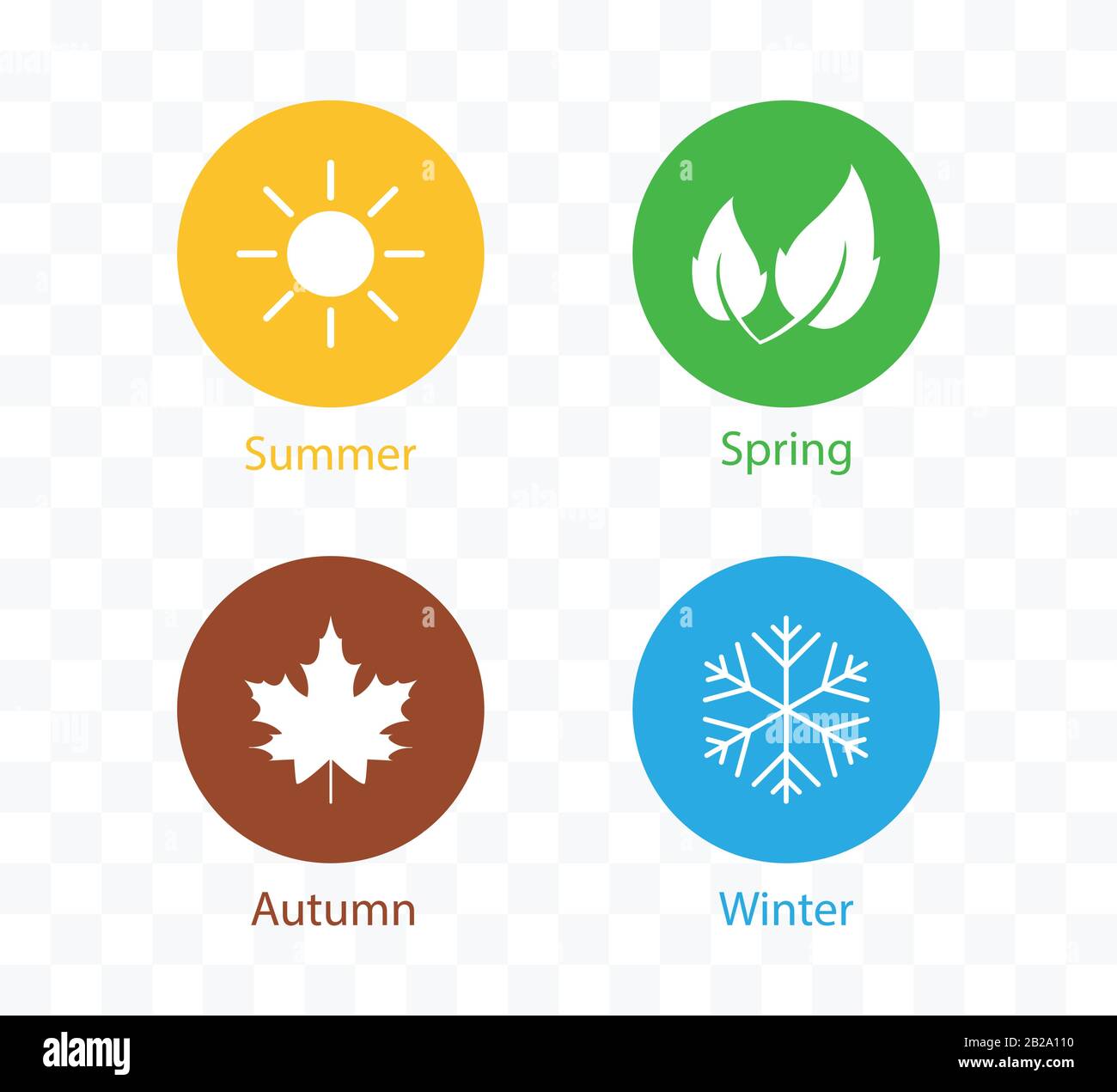 Four season icon. Vector illustration, flat design Stock Vector Image ...