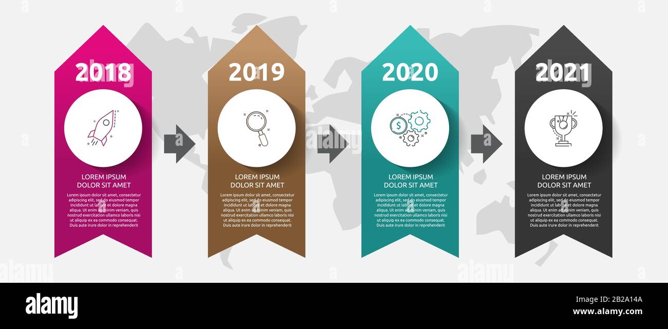 Vector banner infographics. Arrow business concept with 4 options and ...