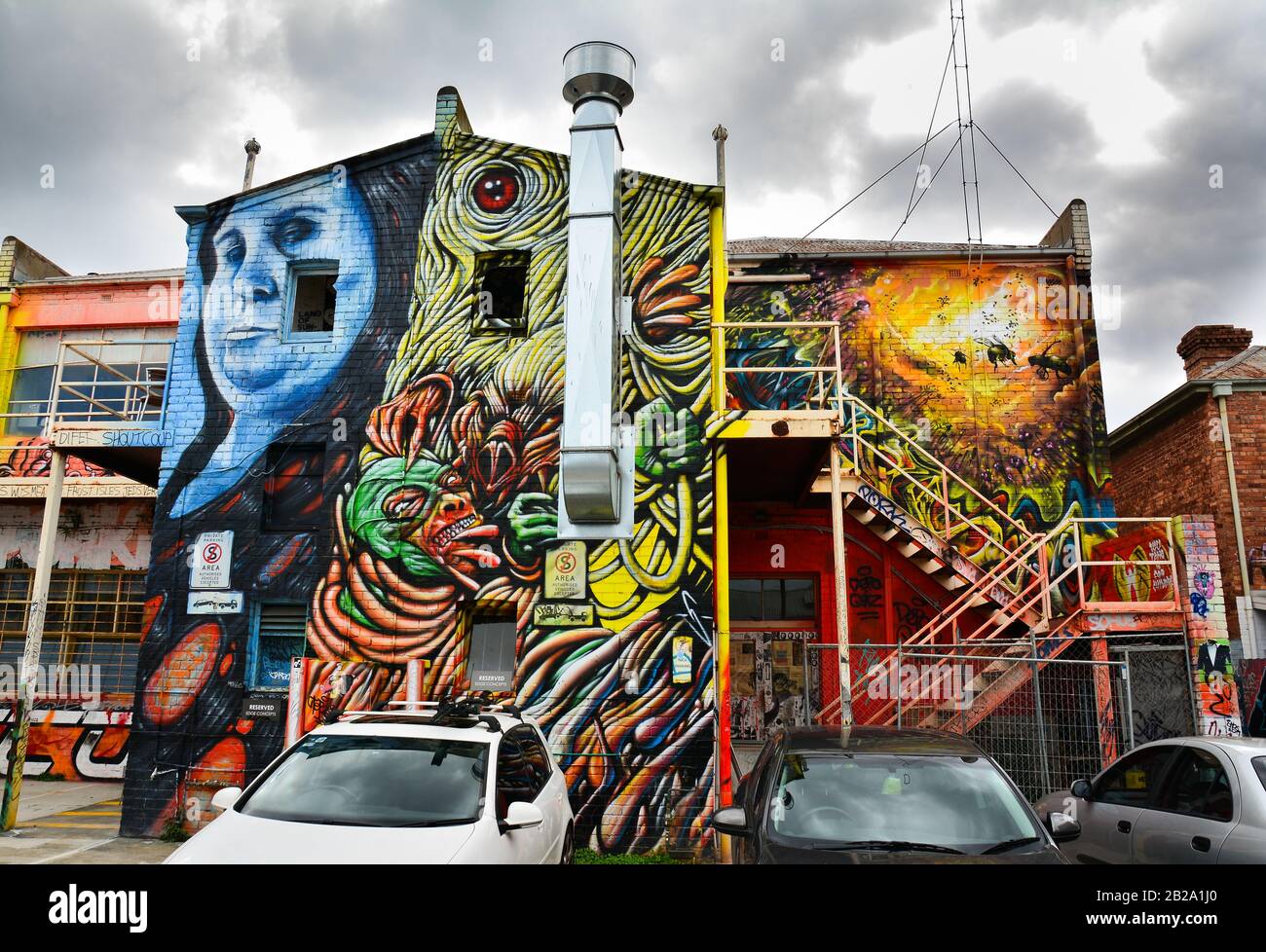 Graffiti on the wall in Melbourne, Australia Stock Photo Alamy