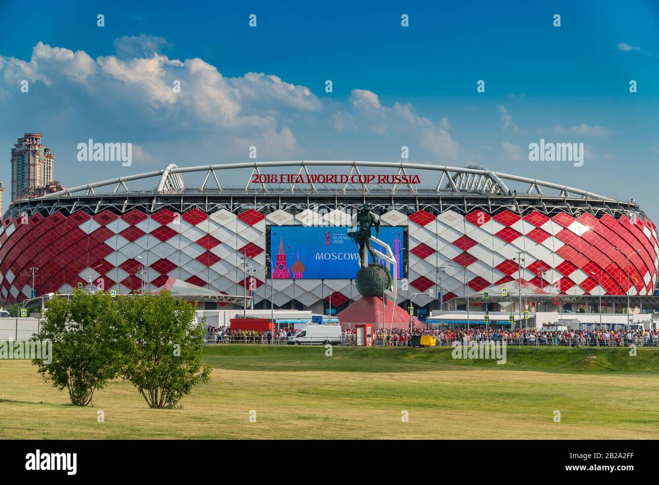 Spartak Stadium In Moscow Stock Photo - Download Image Now - 2018