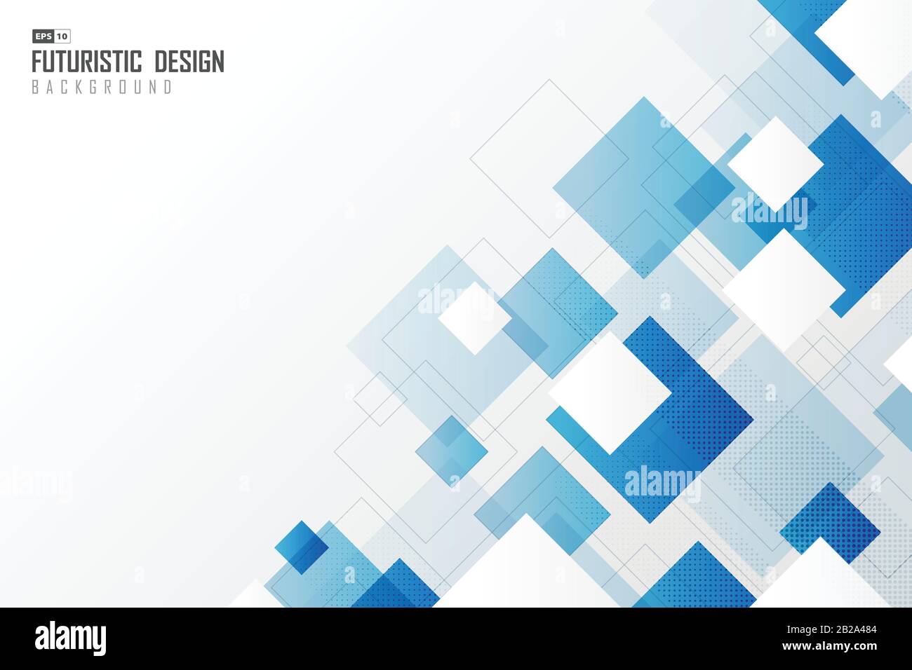 Abstract gradient blur square tech design technology pattern background. Use for ad, poster, artwork, template design, print. illustration vector Stock Vector