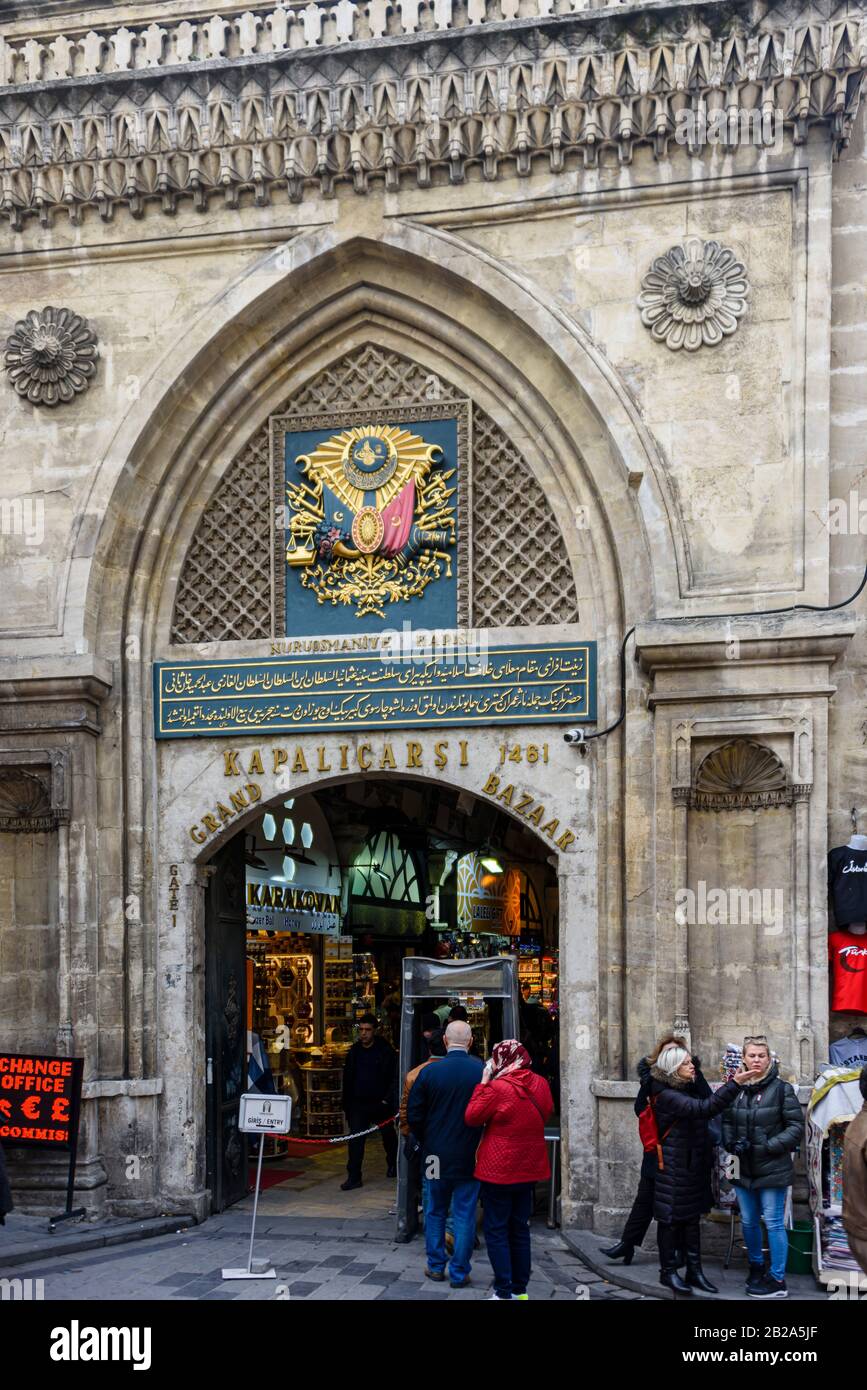 Entrance to the Grand Bazaar, Istanbul, Turkey Stock Photo