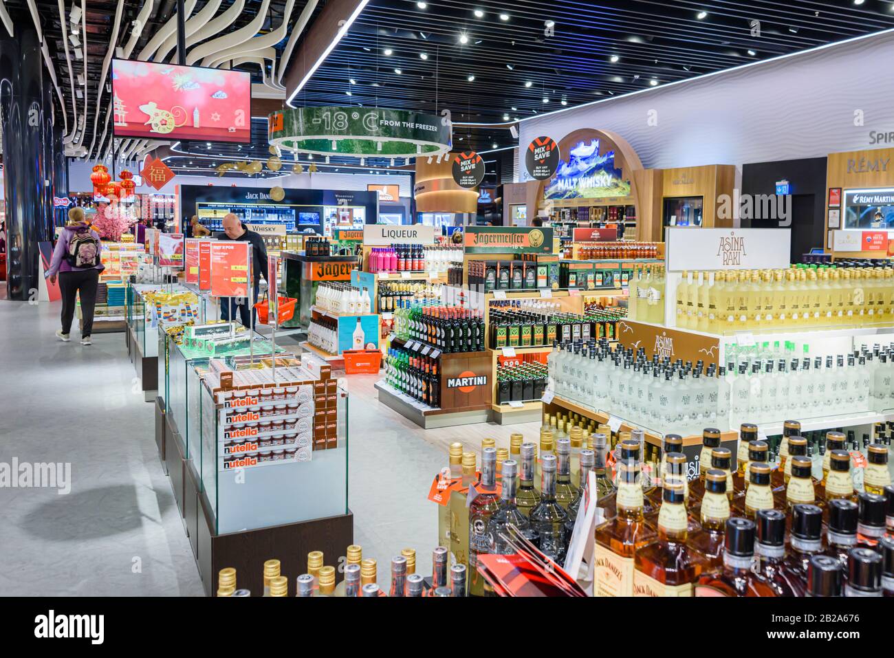 alcohol shop at the duty free area of istanbul international airport istanbul turkey stock photo alamy