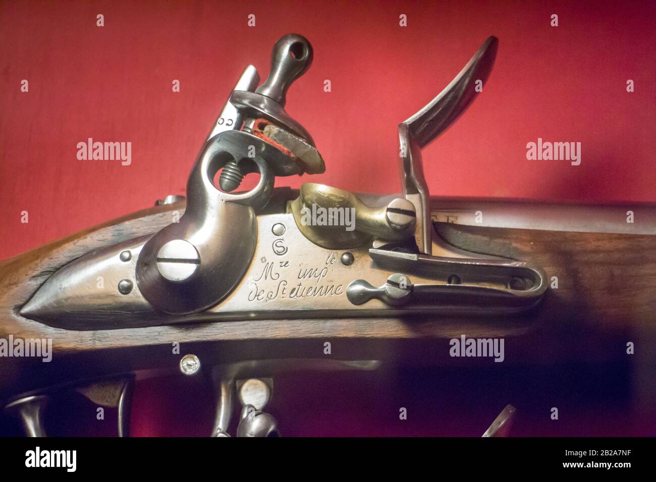 Musée de l'Emperi : Infantry Rifle model An IX (1801) calibre 17.5mm,Manufacture de Sain Etienne Stock Photo