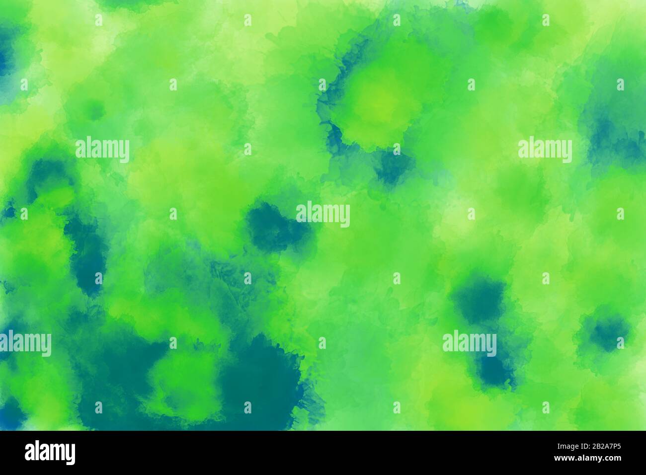Modern watercolor drawing background in green and blue colors. Colorful ...