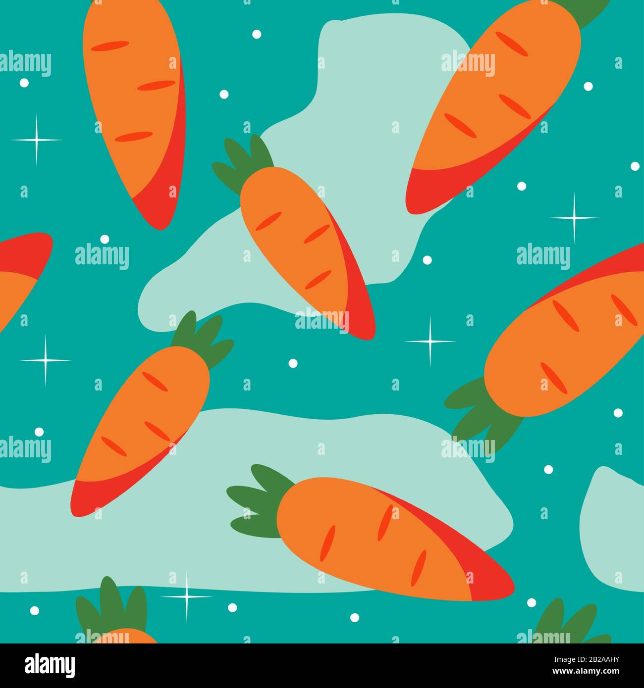 Abstract Carrot Seamless Pattern Background. Vector Illustration EPS10 Stock Vector