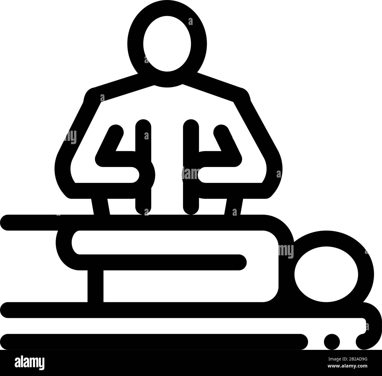 Thailand Relaxation Massage Icon Thin Line Vector Stock Vector Image ...