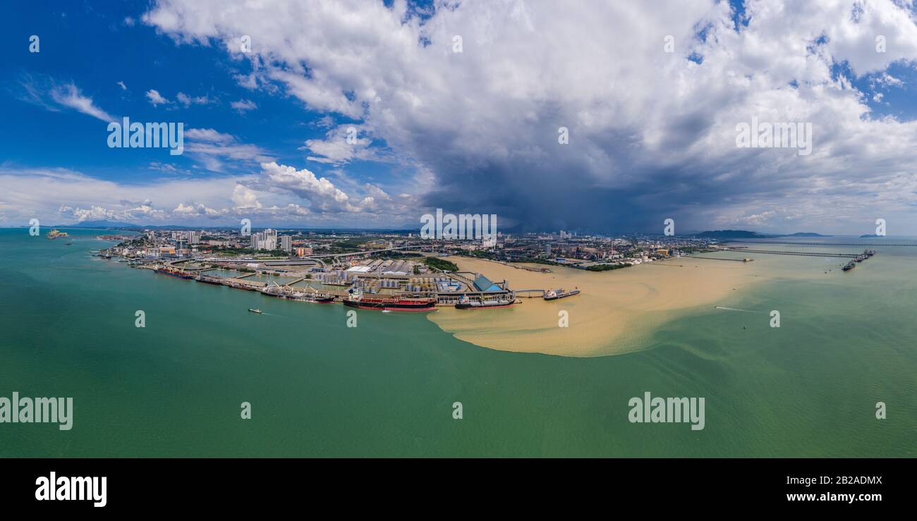 Butterworth Wharves, Perai, Penang, Malaysia Stock Photo