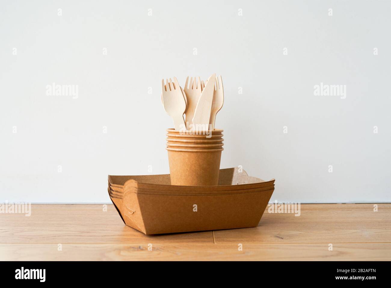 Set of reusable no plastic utensils for picnic Stock Photo Alamy