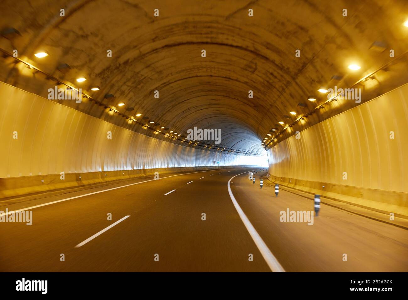 highway tunnel, Gipuzkoa, Basque Country, Spain, Europe Stock Photo