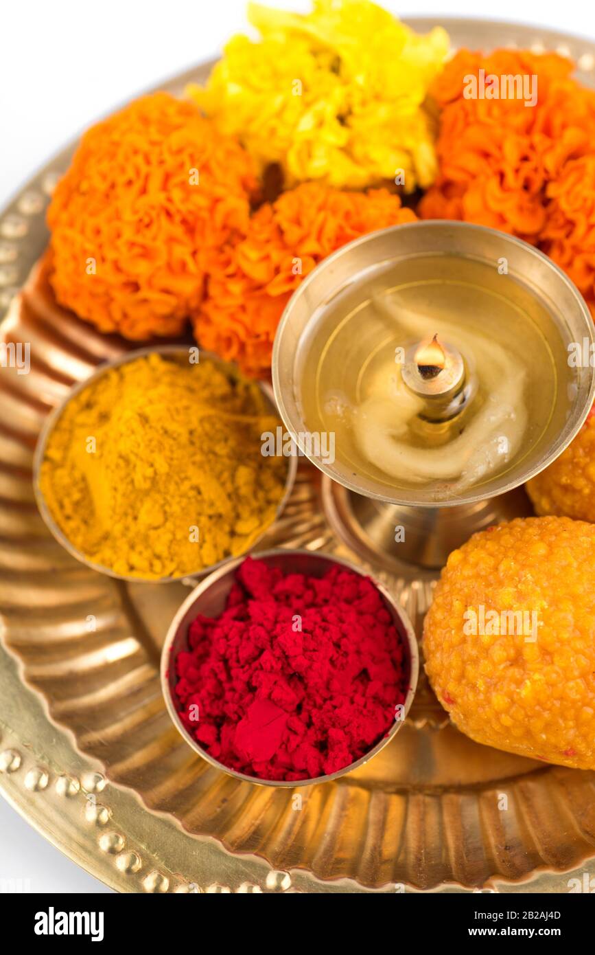 Pooja flowers hires stock photography and images Alamy