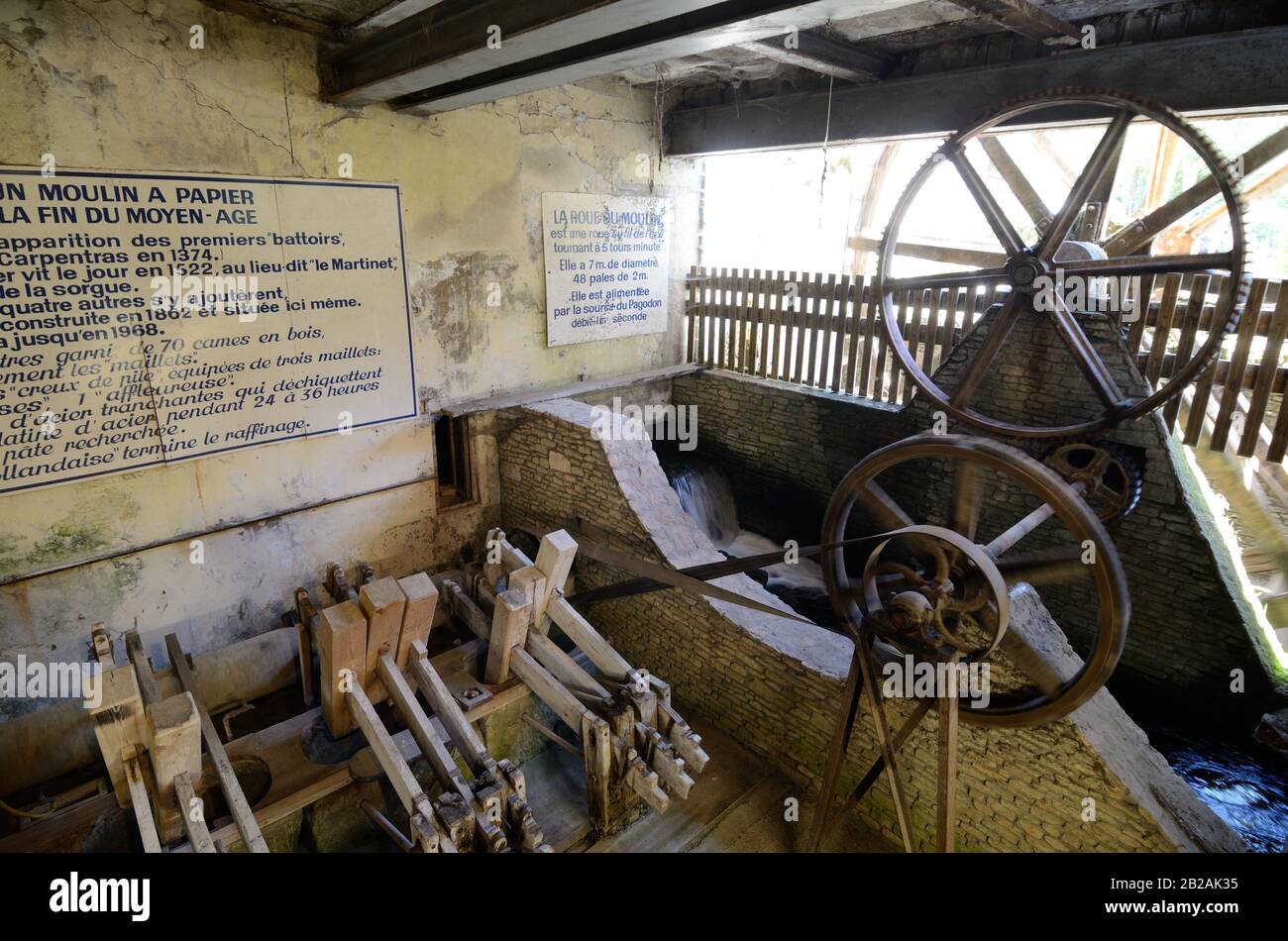 Water-Powered Paper Mill Fontaine-de-Vaucluse Vaucluse Provence France Stock Photo