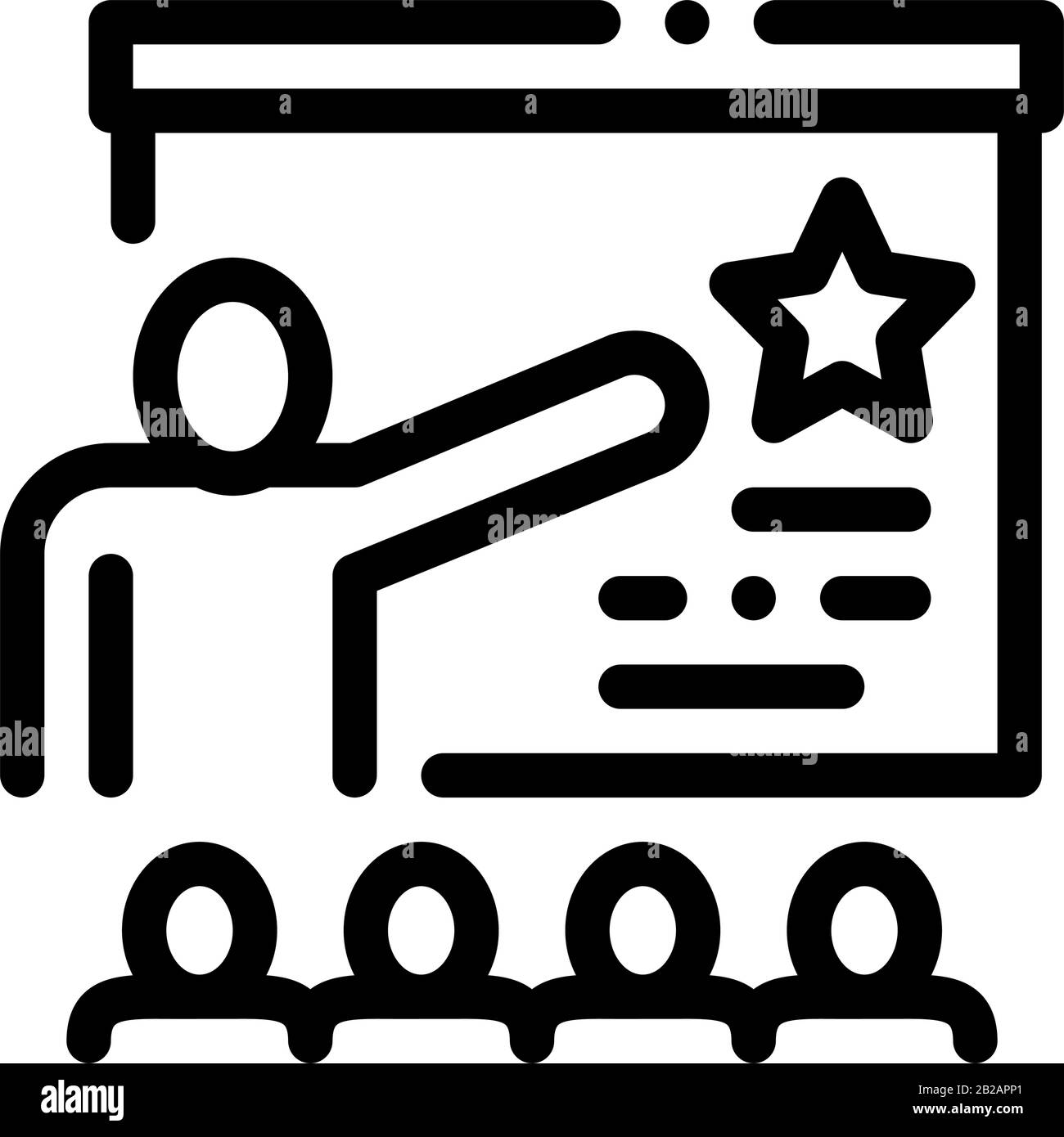 Work Development Training Icon Thin Line Vector Stock Vector Image