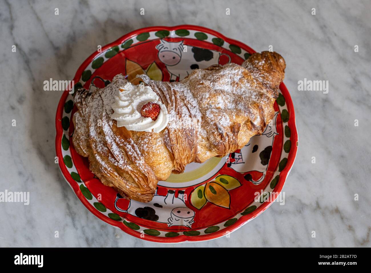 lobster tail, a typical dessert of modern Neapolitan pastry Stock Photo
