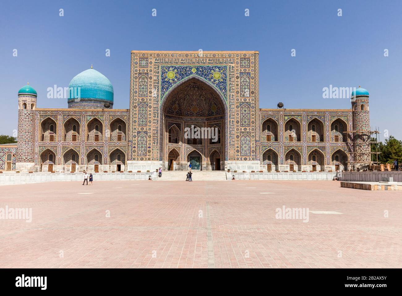 Tilya-Kori Madrasah, Registan Square, Samarkand, Uzbekistan, Central Asia, Asia Stock Photo