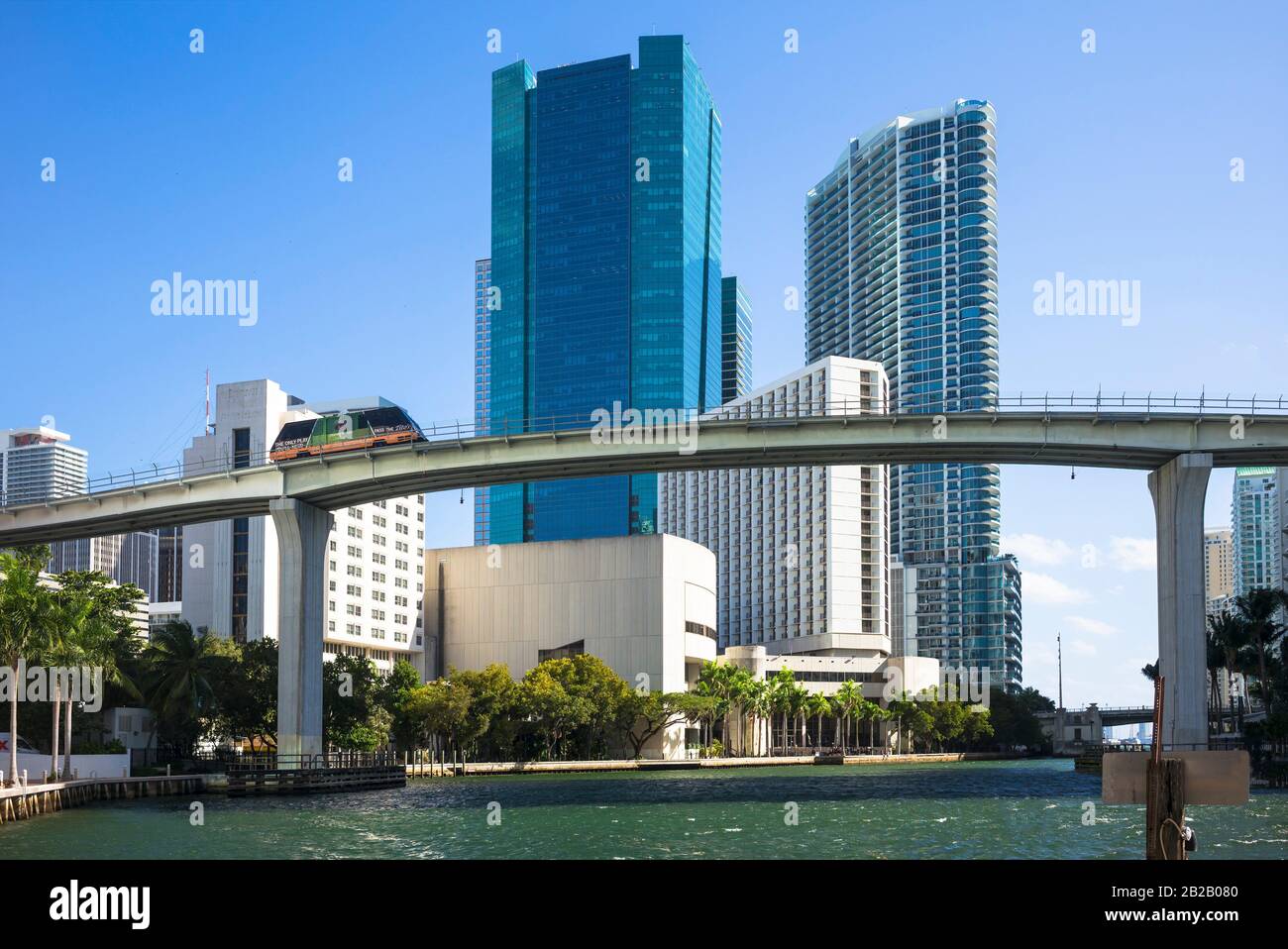 Miami River. Downtown Miami. Florida. USA. Stock Photo