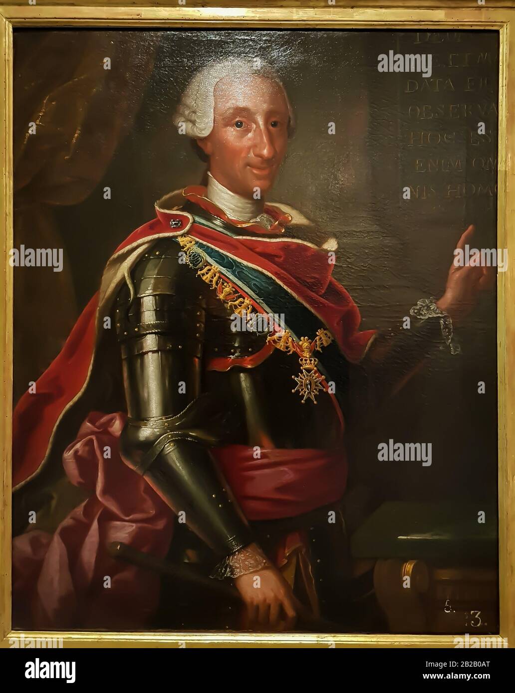 '''Portrait of Charles III of Spain'', by José Vergara (1726-1799), copy of the original by A.R. Mengs, oil on canvas Stock Photo