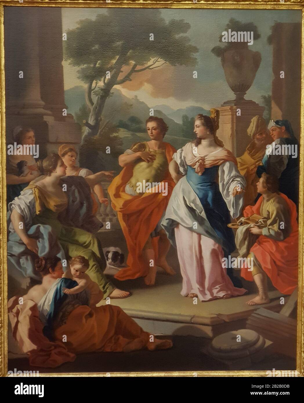 '''Achilles among the Daughters of Lycomedes'', Francesco de Mura (1696-1782), oil on canvas. Stock Photo