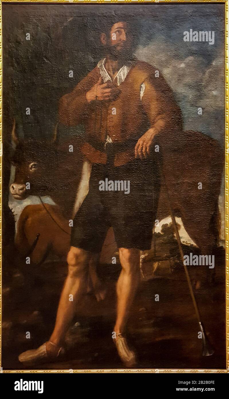 'San Isidro Labrador (St Isidore the Labourer)', Francisco Ribalta (1565-1628), oil on canvas. Stock Photo