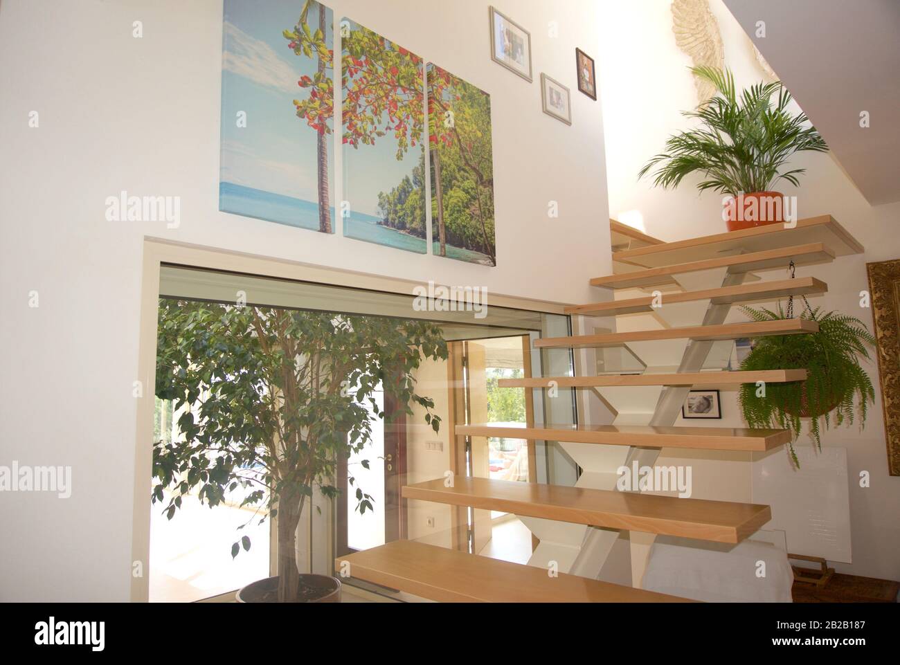 Modern interior with staircase Stock Photo